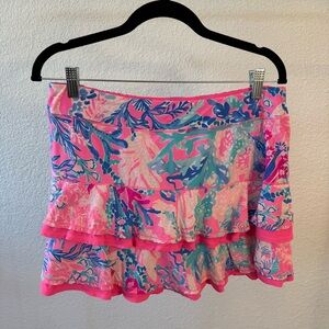 Lilly Pulitzer Pink and Blue Floral Skort